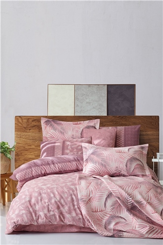 Country Double Size Bedspread Set - Leaf Rose