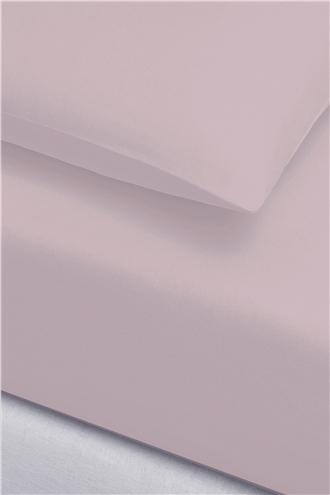 İgi Ranforce Double Size Fitted Sheet & Pillow Case Set 200x200+30 cm - Pink
