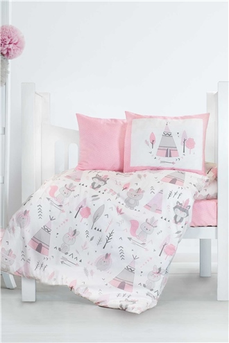 Ranforce Baby Blanket & Duvet Cover Set - Jungle Pink